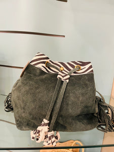 Bolso saco antelina verde