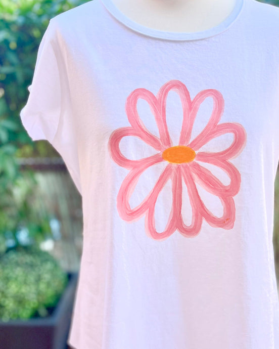 Camiseta Flower Valentina`s Moon (Pintada a Mano)