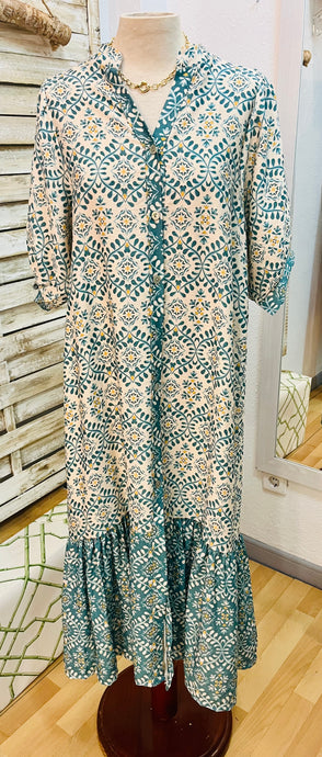 Vestido Carla turquesa