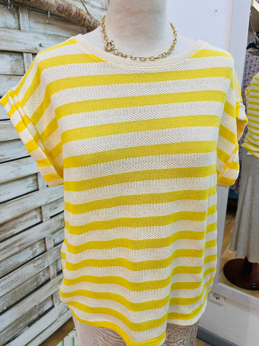 Camiseta stripe amarilla