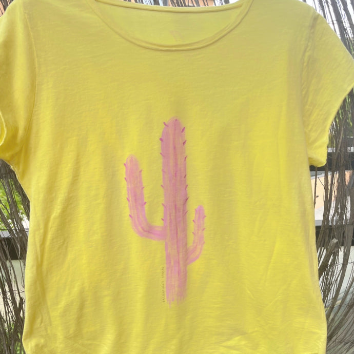 Camiseta MC  Cactus Valentina`s Moon (pintada a mano)